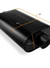 Mishimoto Stainless-Steel Exhaust Muffler w/ 2.5 Angle Tip Black                                     - MMEXH-MF-AT-25CCBK - Image 3