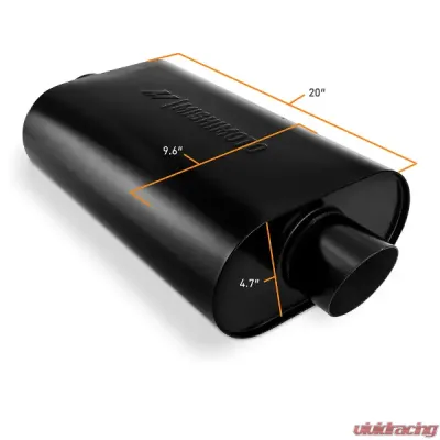 Mishimoto Stainless-Steel Exhaust Muffler w/ 2.5 Angle Tip Black - MMEXH-MF-AT-25CCBK