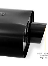 Mishimoto Stainless-Steel Exhaust Muffler w/ 2.5 Angle Tip Black                                     - MMEXH-MF-AT-25CCBK - Image 5