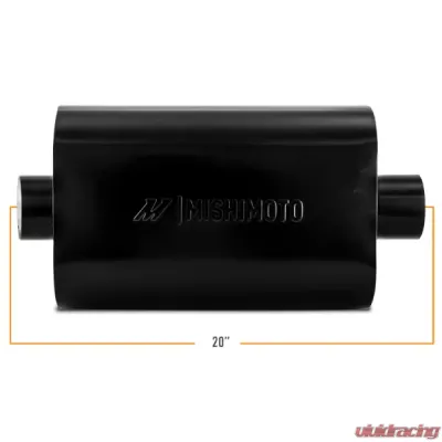 Mishimoto Stainless-Steel Exhaust Muffler w/ 3" Angle Tip Black - MMEXH-MF-AT-3CCBK