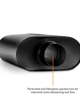 Mishimoto Stainless-Steel Exhaust Muffler w/ 3" Angle Tip Black                                     - MMEXH-MF-AT-3CCBK - Image 4