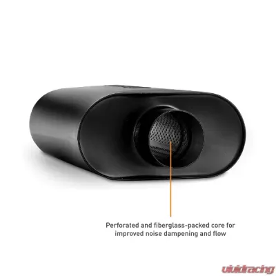 Mishimoto Stainless-Steel Exhaust Muffler w/ 3" Angle Tip Black - MMEXH-MF-AT-3CCBK