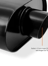 Mishimoto Stainless-Steel Exhaust Muffler w/ 3" Angle Tip Black                                     - MMEXH-MF-AT-3CCBK - Image 5