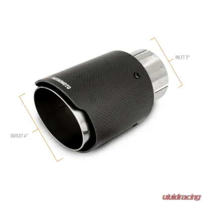 Mishimoto 3" Polished Carbon Fiber Exhaust Tip - MMEXH-TIP-CF3P