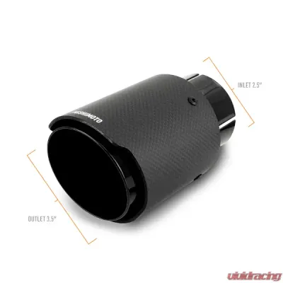 Mishimoto 2.5" Carbon Fiber Dual Exhaust Tips - MMEXH-TIP-CFD25BK