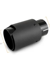 Mishimoto 2.5" Black Carbon Fiber Exhaust Tip M Logo                                     - MMEXH-TIP-CFM25BK - Image 2