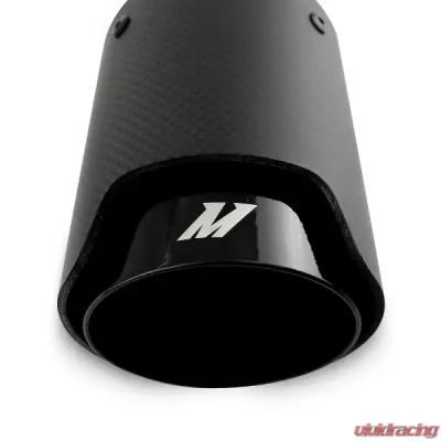Mishimoto 2.5" Black Carbon Fiber Exhaust Tip M Logo - MMEXH-TIP-CFM25BK