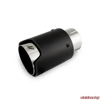 Mishimoto 2.5" Polished Carbon Fiber Exhaust Tip M Logo - MMEXH-TIP-CFM25P