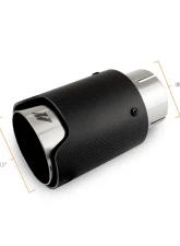 Mishimoto 2.5" Polished Carbon Fiber Exhaust Tip M Logo                                     - MMEXH-TIP-CFM25P - Image 2