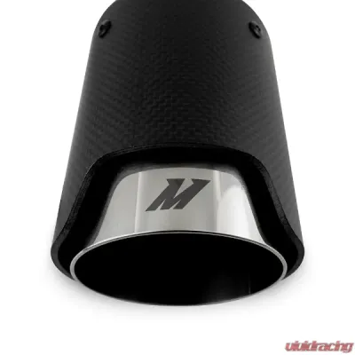Mishimoto 2.5" Polished Carbon Fiber Exhaust Tip M Logo - MMEXH-TIP-CFM25P