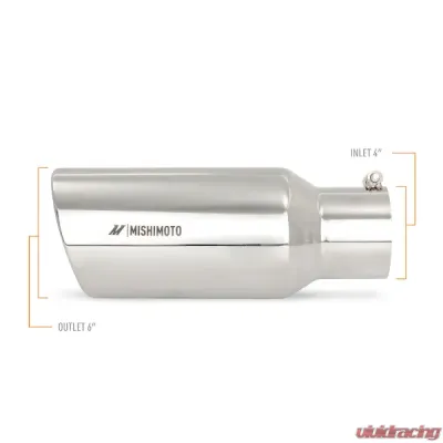 Mishimoto 6" Outlet 4" Inlet Diesel Exhaust Tip - MMEXH-TIP-DSL46