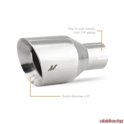Mishimoto 2.5" Inlet Double Wall Exhaust Tip - MMEXH-TIP-DW25P