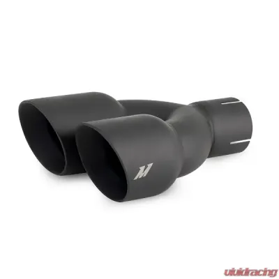 Mishimoto 2.5" Inlet 3" Outlet Dual Offset Exhaust Tip Black - MMEXH-TIP-FSTBK