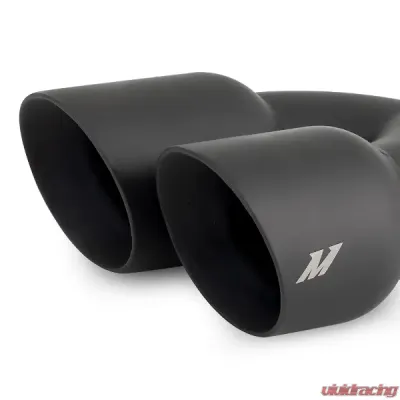 Mishimoto 2.5" Inlet 3" Outlet Dual Offset Exhaust Tip Black - MMEXH-TIP-FSTBK