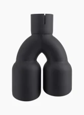 Mishimoto 2.5" Inlet 3" Outlet Dual Offset Exhaust Tip Black                                     - MMEXH-TIP-FSTBK - Image 4