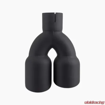 Mishimoto 2.5" Inlet 3" Outlet Dual Offset Exhaust Tip Black - MMEXH-TIP-FSTBK