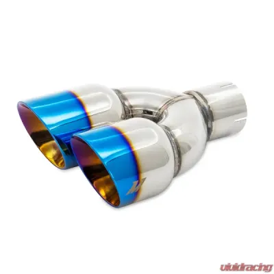 Mishimoto 2.5" Inlet 3" Outlet Dual Offset Exhaust Tip Burnt - MMEXH-TIP-FSTBT