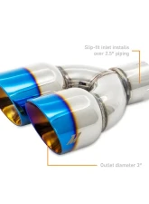 Mishimoto 2.5" Inlet 3" Outlet Dual Offset Exhaust Tip Burnt                                     - MMEXH-TIP-FSTBT - Image 2