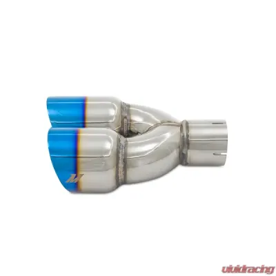 Mishimoto 2.5" Inlet 3" Outlet Dual Offset Exhaust Tip Burnt - MMEXH-TIP-FSTBT