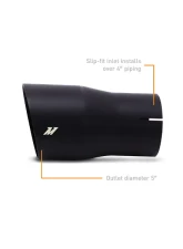 Mishimoto 4" inlet 5" Outlet Single Wall Exhaust Tip Black                                     - MMEXH-TIP-SWBK - Image 2