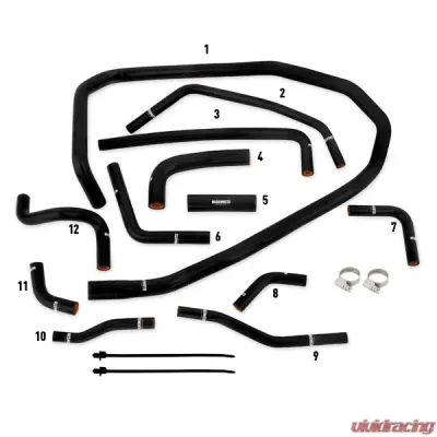 Mishimoto Silicone Radiator Coolant Ancillary Hoses Kit - MMHOSE-WRX-15ANCBK