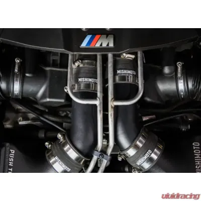 Mishimoto Micro-Wrinkle Black Charge Pipes - MMICP-F10-12MWBK