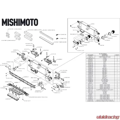 Mishimoto High-Mount Intercooler Ford Bronco 2021+ - MMINT-BR-21HBK