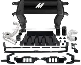 Mishimoto High-Mount Intercooler Kit w/ Black Core & Polished Pipes Ford Bronco 2021-2023