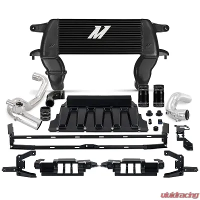 Mishimoto High-Mount Intercooler Kit w/ Black Core & Polished Pipes - MMINT-BR23-21HKBKP