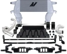Mishimoto High-Mount Intercooler Kit w/ Silver Core & Polished Pipes Ford Bronco 2021-2023