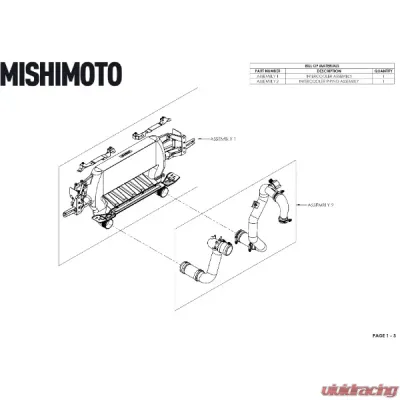 Mishimoto High-Mount Intercooler Kit w/ Black Core & Polished Pipes - MMINT-BR23-21HKBKP