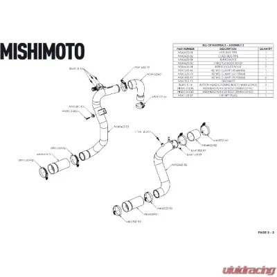 Mishimoto High-Mount Intercooler Kit w/ Black Core & Polished Pipes - MMINT-BR23-21HKBKP