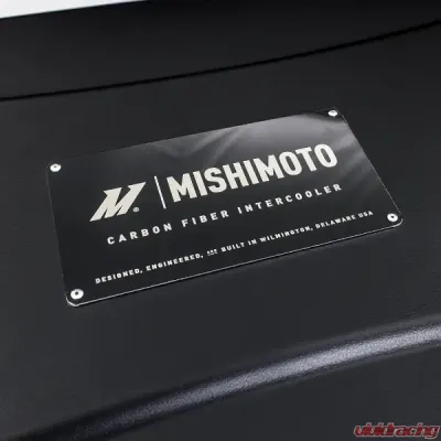 Mishimoto 450mm Black Core Offset Purple Anodized V-Band Gloss Tank Universal Carbon Fiber Intercooler - MMINT-UCF-G4B-C-P