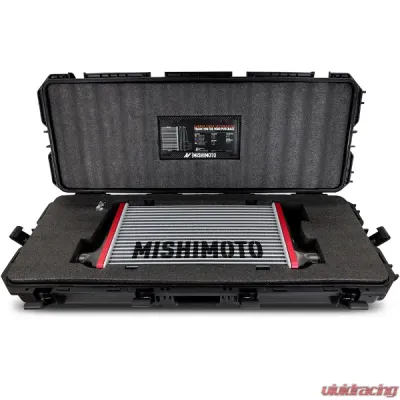 Mishimoto 450mm Black Core Offset Purple Anodized V-Band Gloss Tank Universal Carbon Fiber Intercooler - MMINT-UCF-G4B-C-P