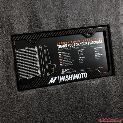 Mishimoto 450mm Black Core Offset Purple Anodized V-Band Gloss Tank Universal Carbon Fiber Intercooler - MMINT-UCF-G4B-C-P