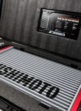 Mishimoto 450mm Black Core Offset Purple Anodized V-Band Gloss Tank Universal Carbon Fiber Intercooler                                     - MMINT-UCF-G4B-C-P - Image 7