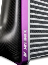 Mishimoto 450mm Black Core Offset Purple Anodized V-Band Gloss Tank Universal Carbon Fiber Intercooler                                     - MMINT-UCF-G4B-C-P - Image 9