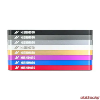 Mishimoto 450mm Black Core Offset Purple Anodized V-Band Gloss Tank Universal Carbon Fiber Intercooler - MMINT-UCF-G4B-C-P