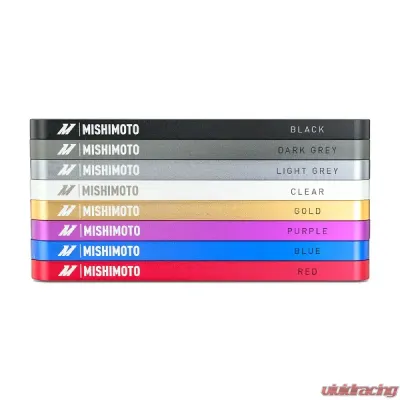 Mishimoto 450mm Black Core Offset Purple Anodized V-Band Gloss Tank Universal Carbon Fiber Intercooler - MMINT-UCF-G4B-C-P