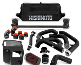 Mishimoto Intercooler Kit w/ Intake Black Core MWBK Pipes Subaru WRX 2022-2024