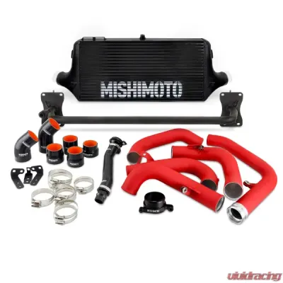 Mishimoto Front Mount Intercooler Kit w/ Black Core WRD Pipes - MMINT-WRX-22BKRD