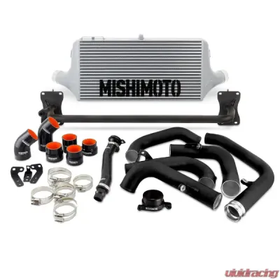 Mishimoto Front Mount Intercooler Kit w/ Silver Core MWBK Pipes - MMINT-WRX-22SLBK