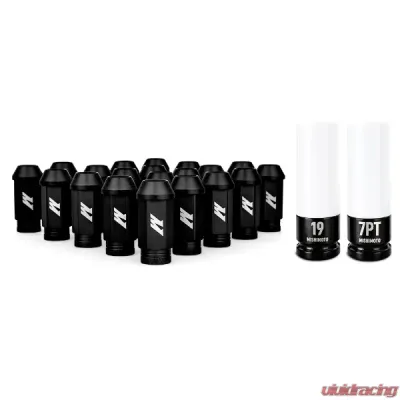 Mishimoto M12x1.5 Aluminum Locking Lug Nuts Set - 20pcs - MMLG-15-20LBK