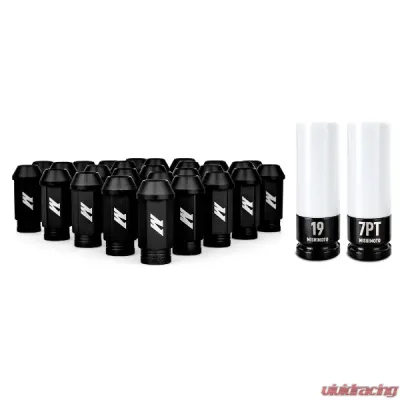 Mishimoto M12x1.5 Black Aluminum Locking Lug Nuts Set - MMLG-15-27LBK