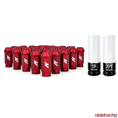 Mishimoto M12x1.5 Red Aluminum Locking Lug Nuts Set - MMLG-15-27LRD