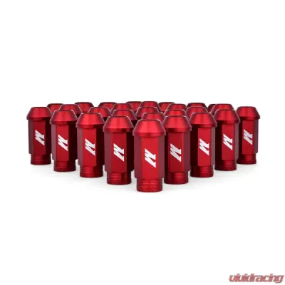 Mishimoto M12x1.5 Red Aluminum Locking Lug Nuts Set - MMLG-15-27LRD