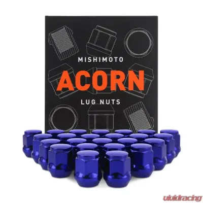 Mishimoto M12x1.5 Steel Acorn Lug Nuts - 24pcs - MMLG-AC1215-24BL