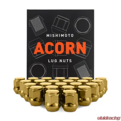 Mishimoto M12x1.5 Steel Acorn Lug Nuts - 24pcs - MMLG-AC1215-24GD