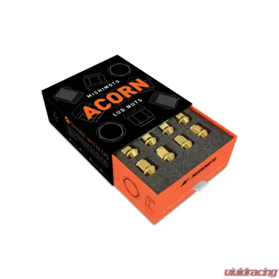 Mishimoto M12x1.5 Steel Acorn Lug Nuts - 24pcs - MMLG-AC1215-24GD