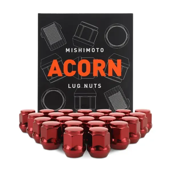 Mishimoto M12x1.5 Steel Acorn Lug Nuts - 24pcs - MMLG-AC1215-24RD